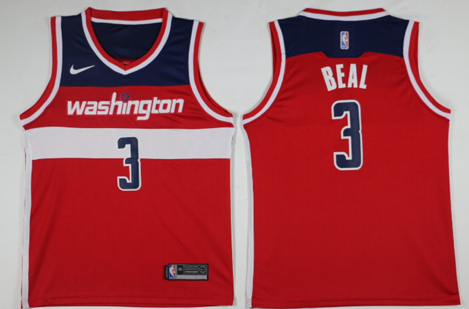 Men Washington Wizards 3 Beal Red Game Nike NBA Jerseys